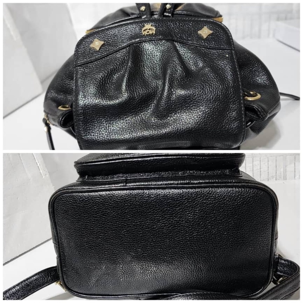 Authentic MCM Vintage Leather Backpack Black - Picture 6 of 11